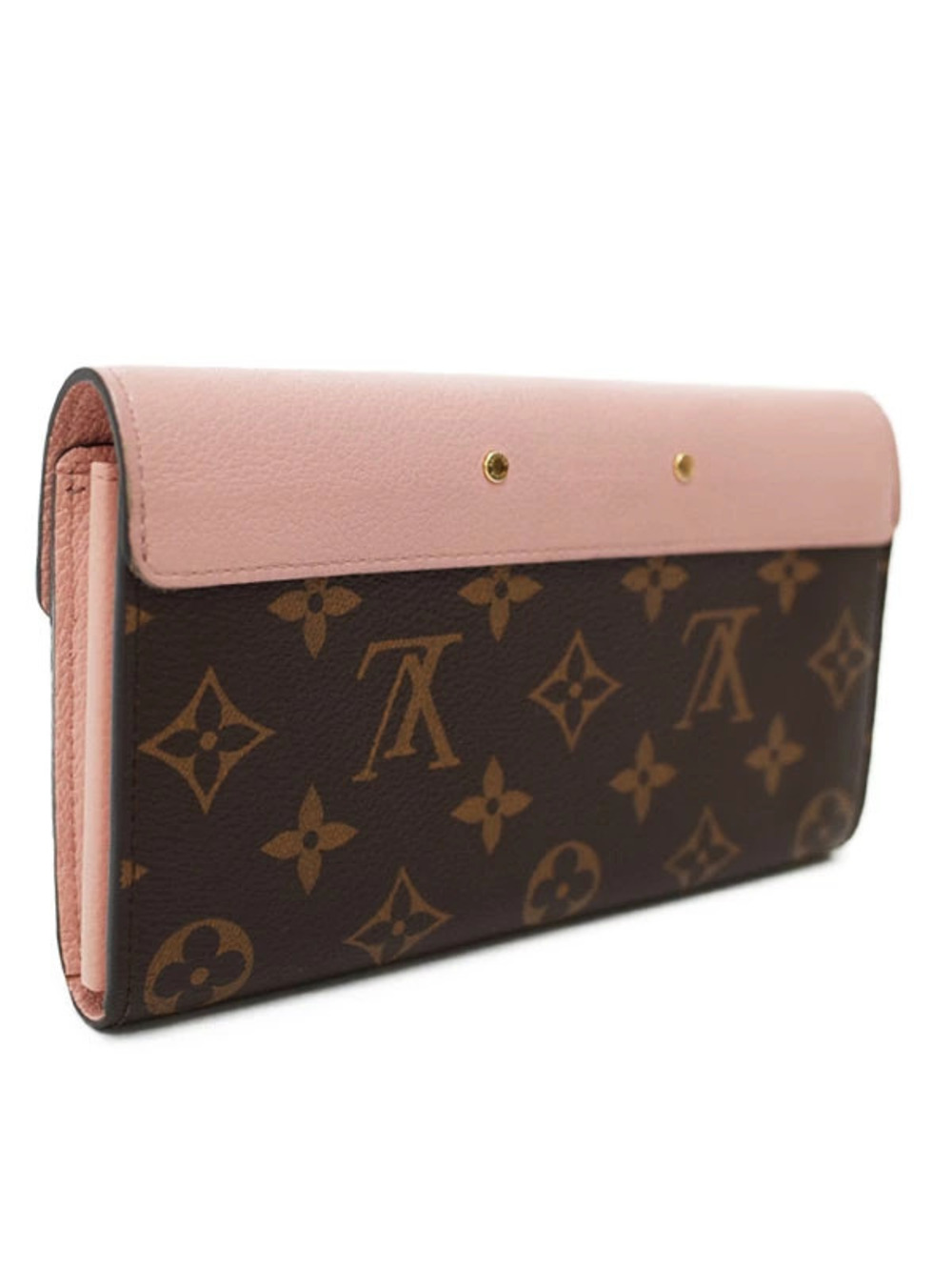 Louis Vuitton Pallas Long Bi fold Portefeuille Monogram Wallet Brown